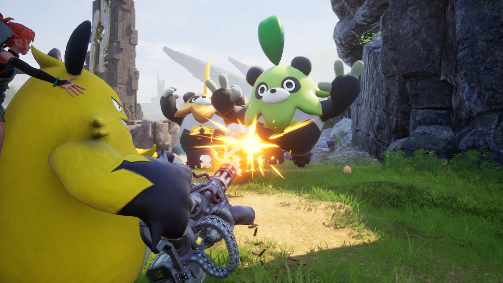 palworld grizzbolt shooting pals