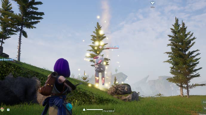 Screenshot of a Lucky Melpaca Pal in Palworld