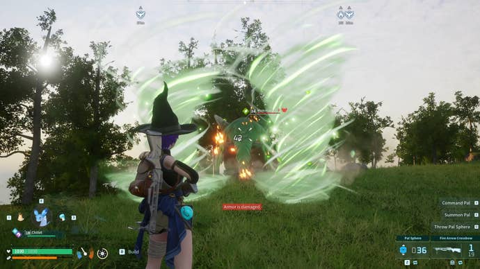 Palworld screenshot of a Mammorest’s elemental skill