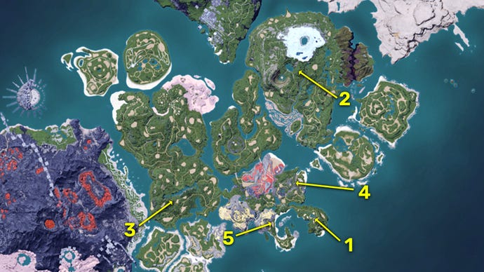 Best base locations in Palworld