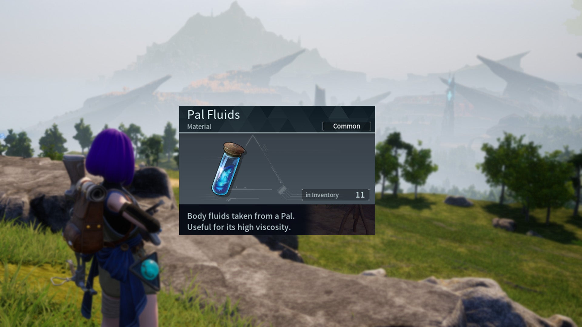 Screenshot of the Pal Fluids description in Palworld - 1