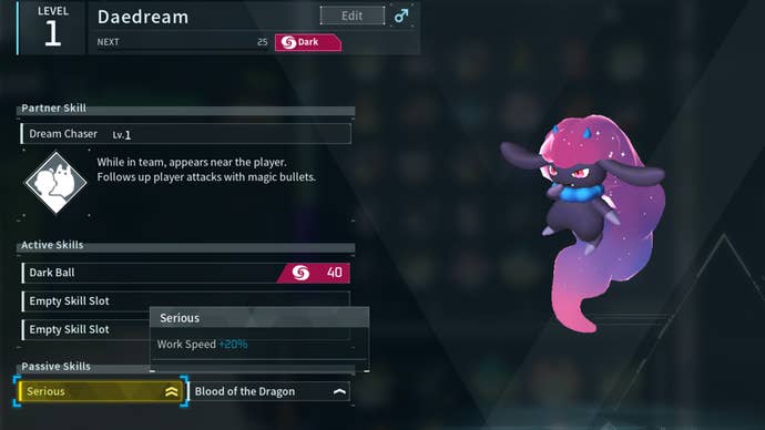 Palworld Passive Skill: Serious