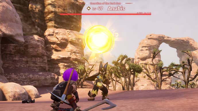 palworld player vs anubis level 47 boss