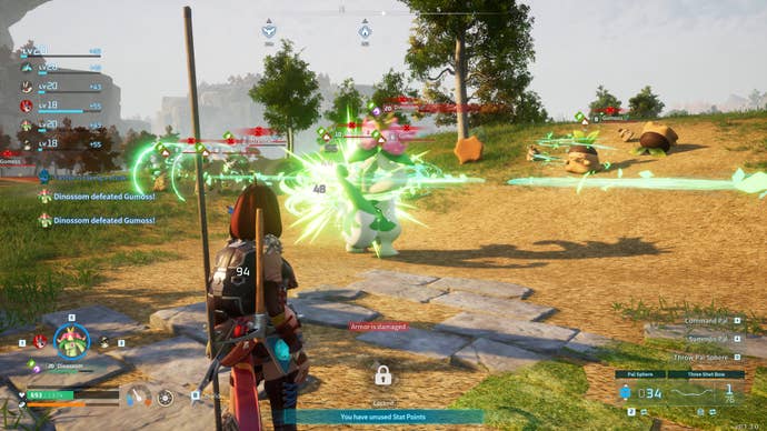 Several monsters attack at once in Palworld