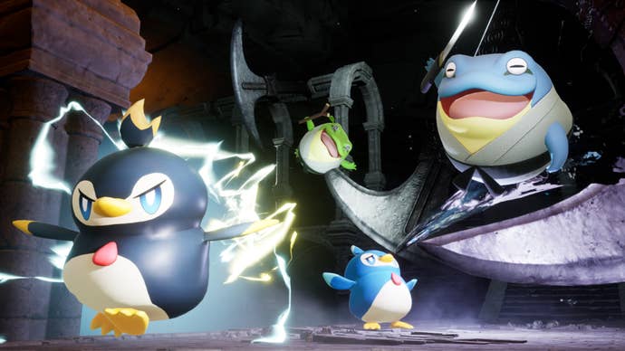 Penguin and frog-themed Pals are parading astir successful a screenshot of Palworld.