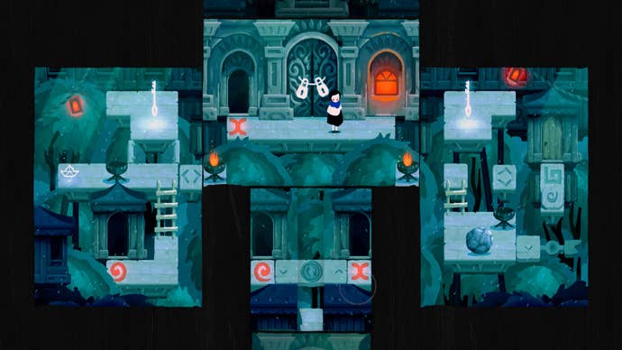 Ancient ruins in Paper Trail