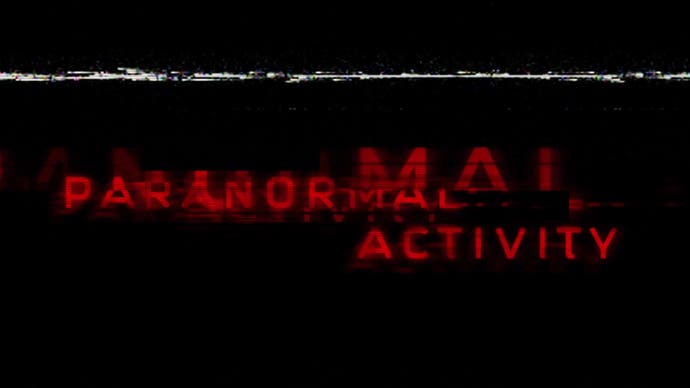 A teaser logo for DreadXP's new Paranormal Activity horror game.