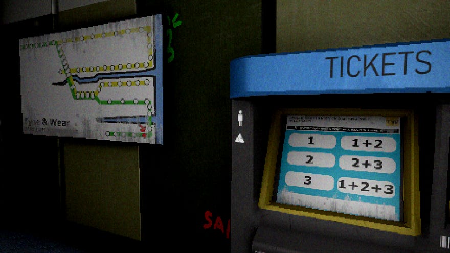 A dark metro station in a Park Lane screenshot.