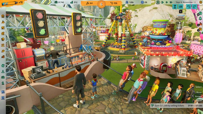 Visitors queuing at a concession stand in Park Beyond