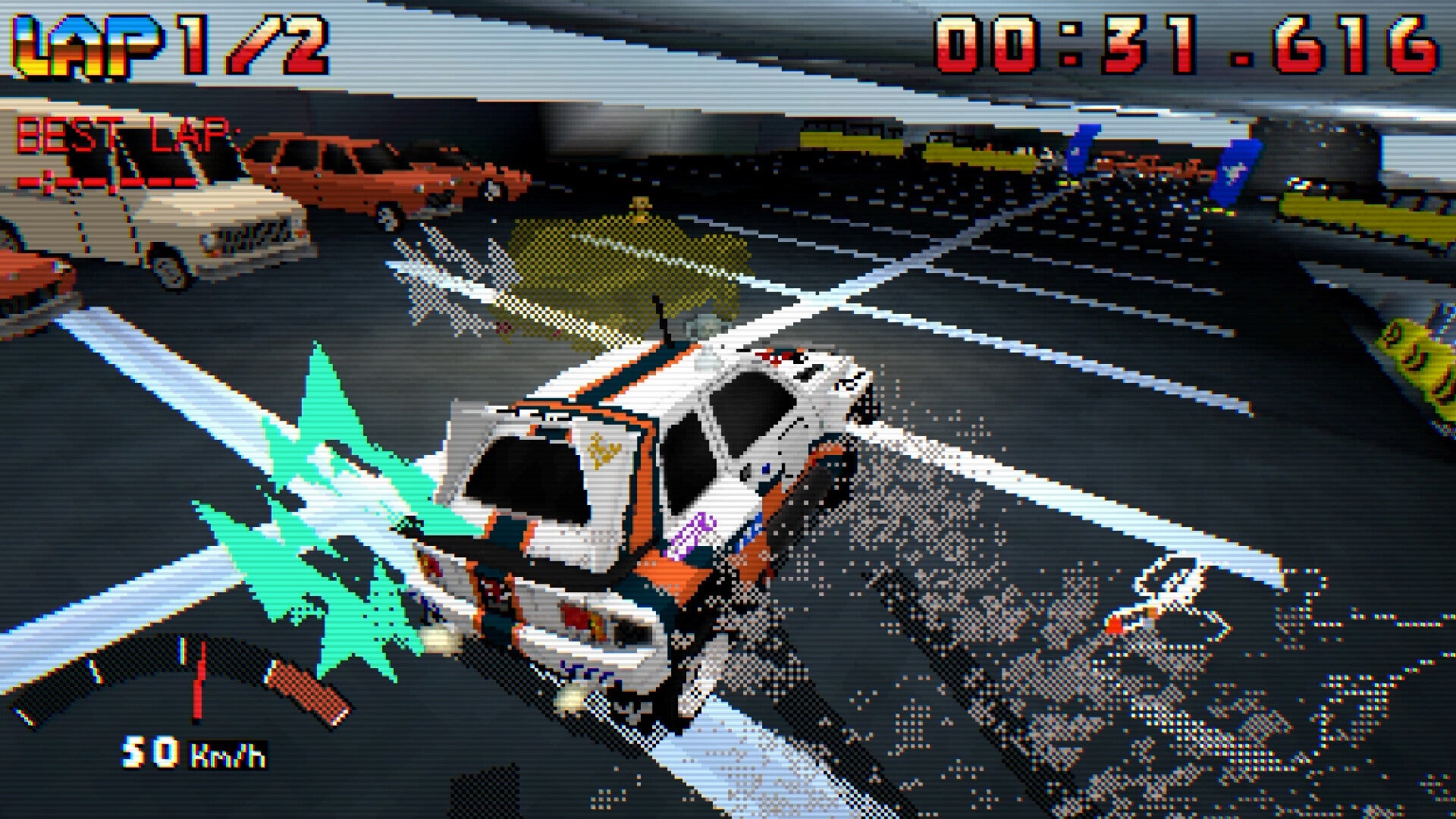A car drifting in Parking Garage Rally Circuit. - 3