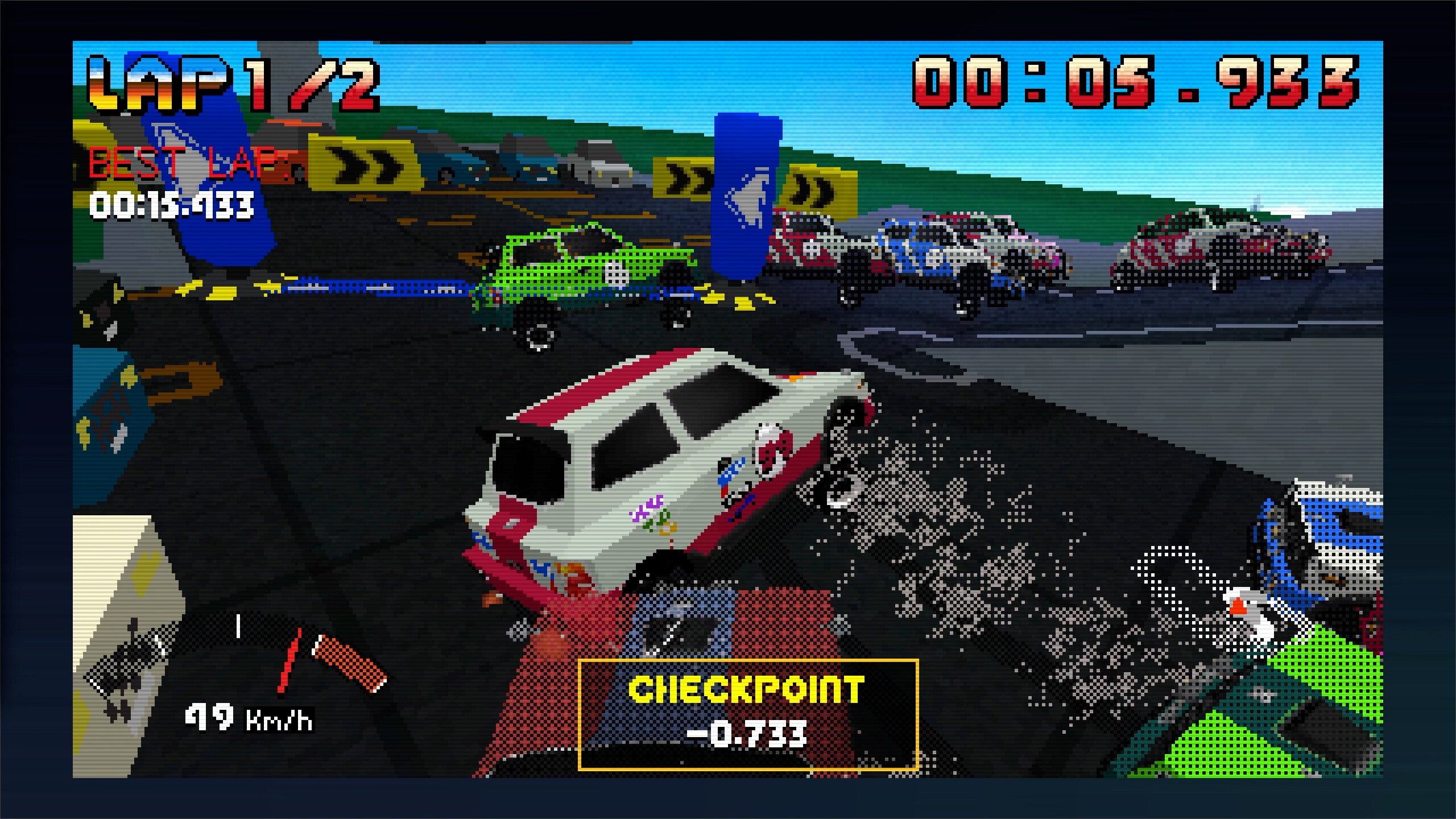 Parking Garage Rally Circuit is an arcade racer designed like a "lost Sega Saturn" game and from the maker of JellyCar