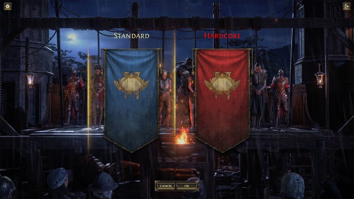 The difficulty options in Path of Exile 2.