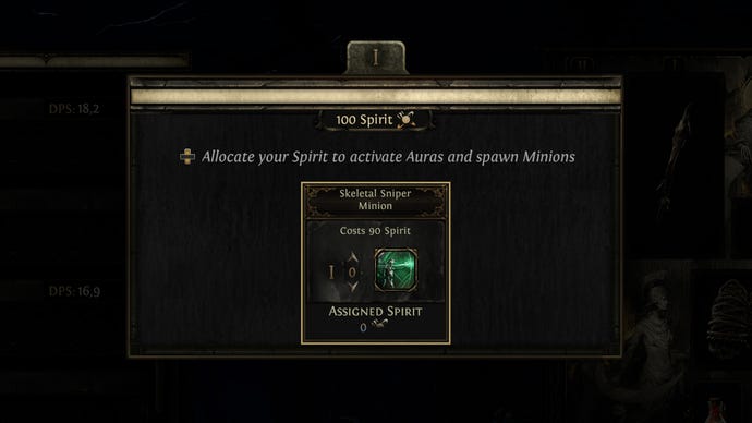 Spirit allocation in Path of Exile 2.