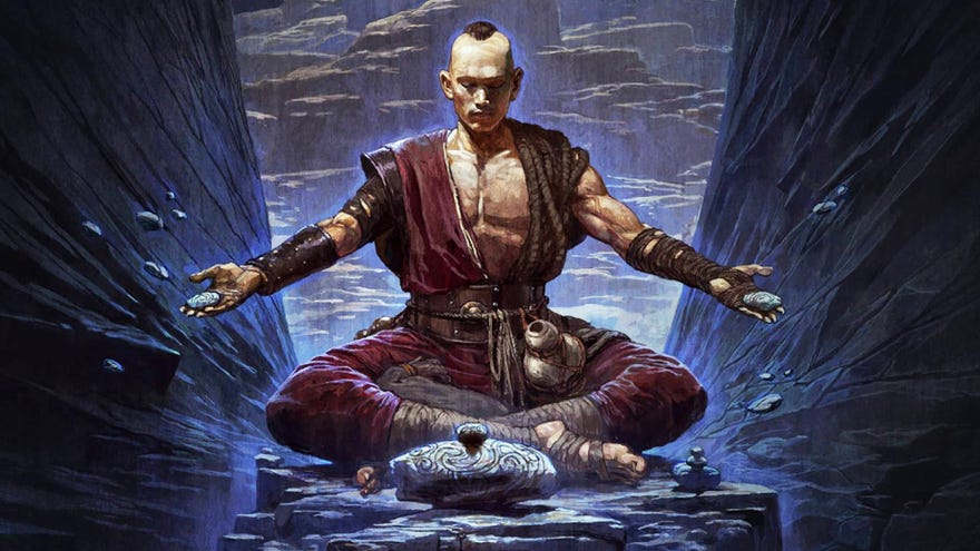 Concept art of the Monk class in Path of Exile 2.
