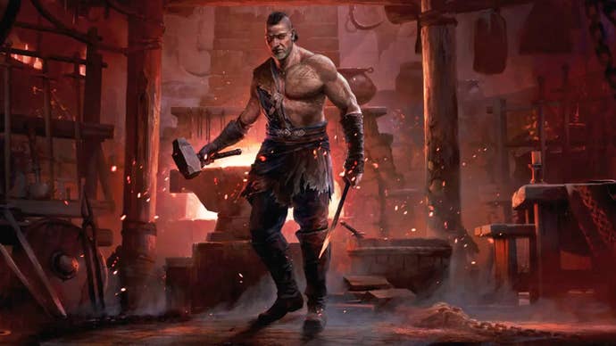 Official art of the Warrior class in Path of Exile 2.