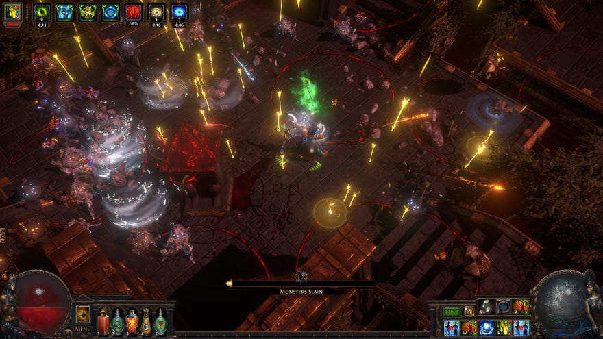 A battle in a Path Of Exile: Ultimatum screenshot.