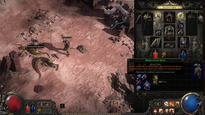 A Path of Exile 2 screenshot showing where the Kabala Clan Relic dropped