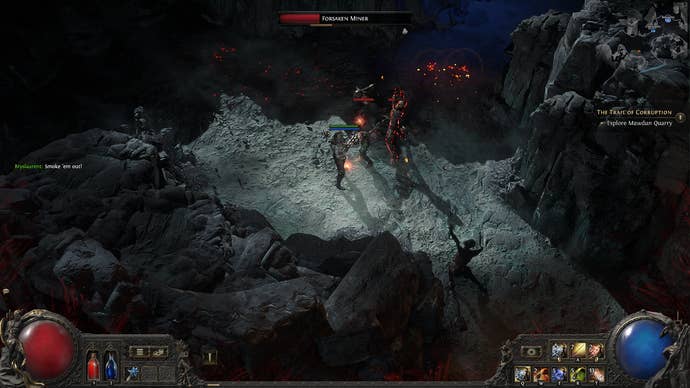 A Path of Exile 2 screenshot showing a Mercenary fighting a few enemies