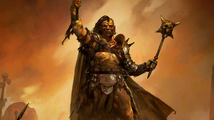 An official Path of Exile 2 art portraying a Warrior