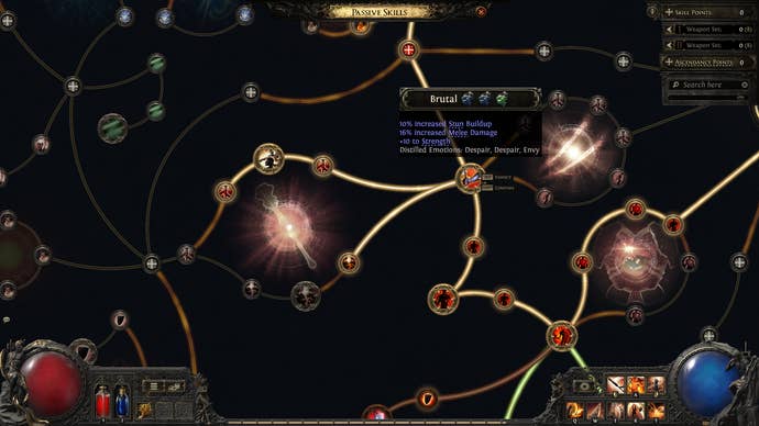 A Path of Exile 2 screenshot showing one of the passive skills for the Warrior
