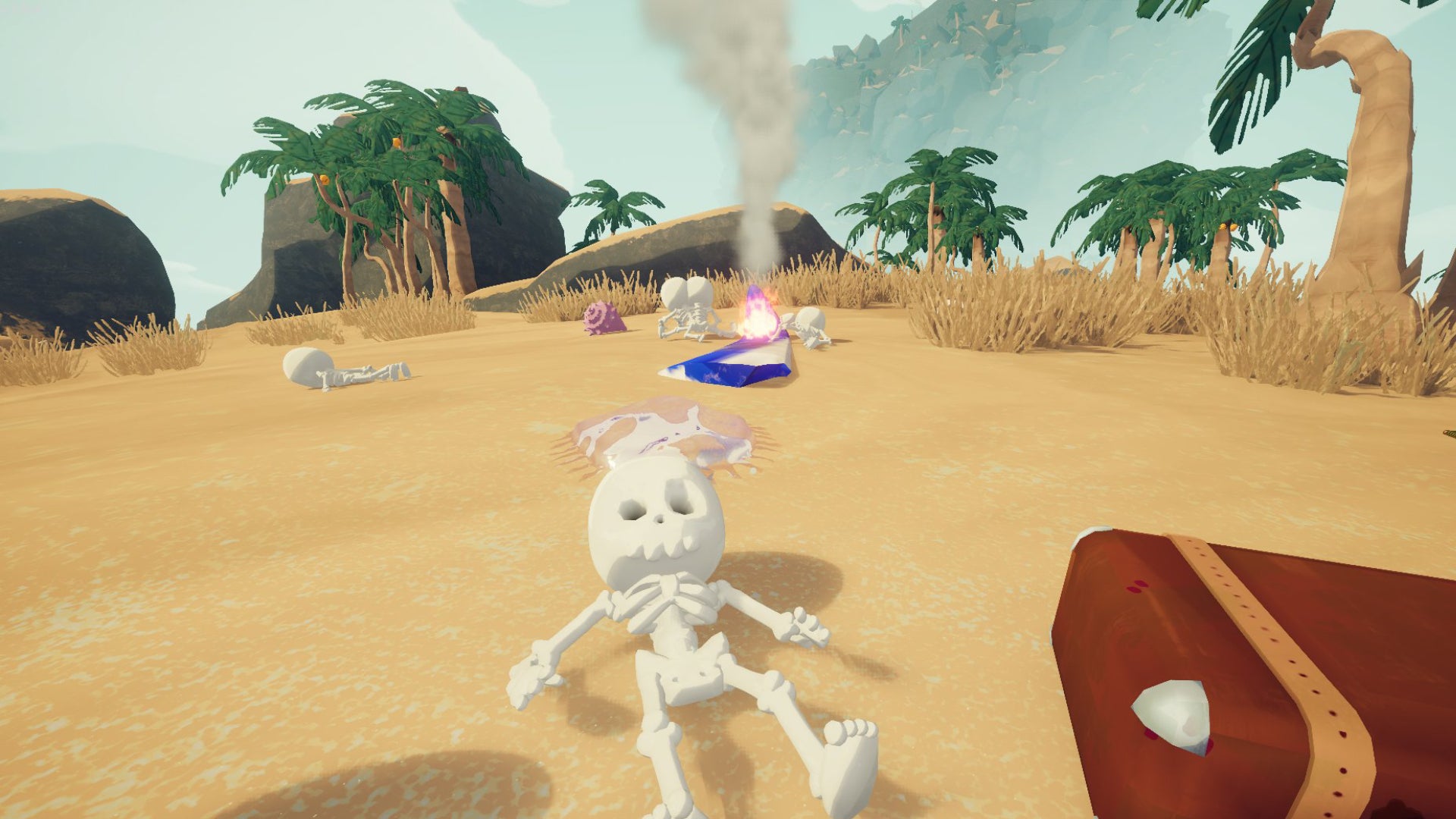 Some player corpses in Peak thanks to the Everest mod. - 1