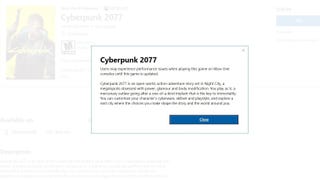 Cyberpunk 2077 Microsoft Store page now has Xbox One performance issues warning