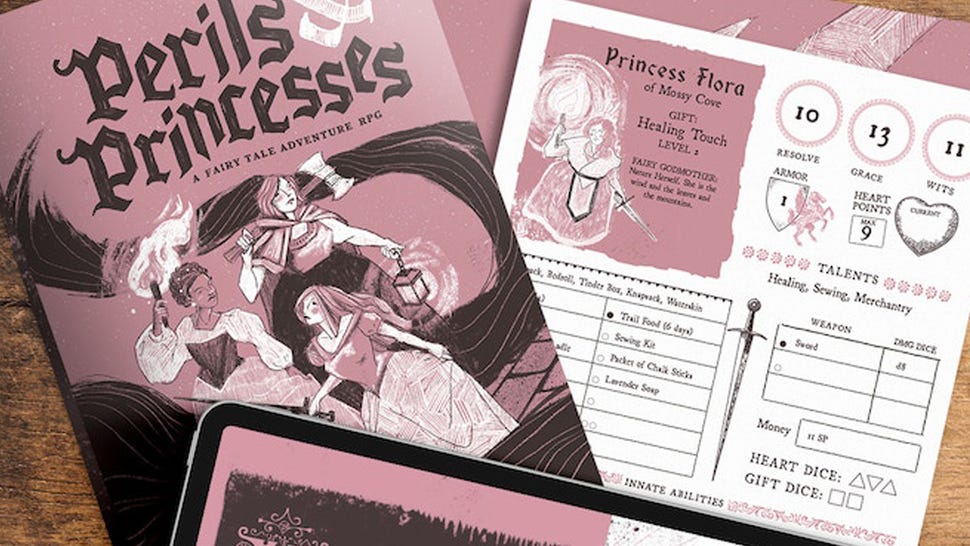 A promo image for Perils & Princesses.