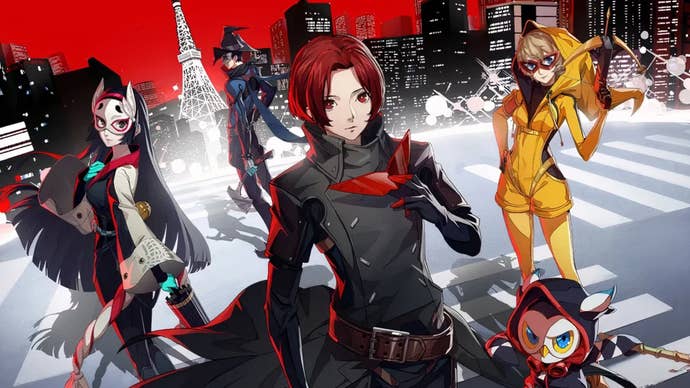 The Phantom X showing the main characters connected the streets of Tokyo.