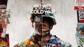 Pestrobarevný roztržený plakát Call of Duty Cold War