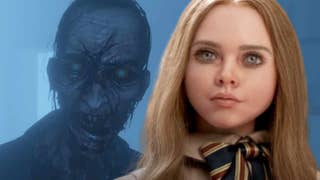 phasmophobia header image of a demonic creature next to an image of Megan from M3gan