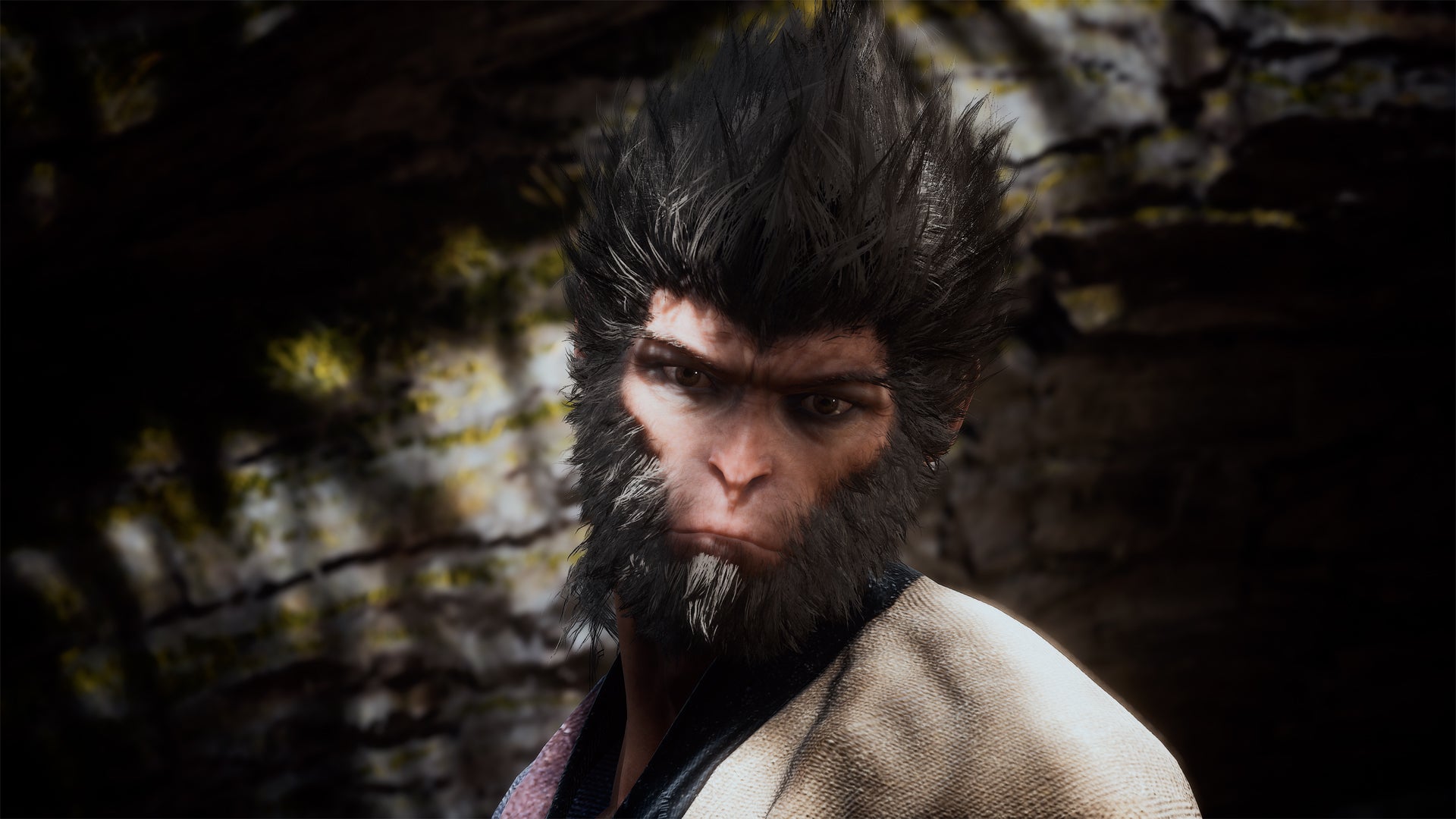 Close-up picture of the protagonist in Black Myth Wukong. - 1