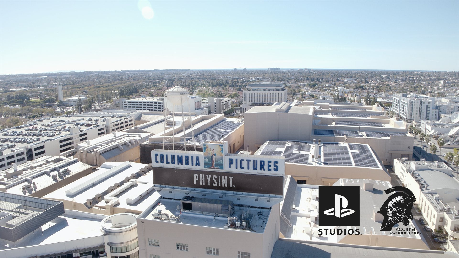 An overhead shot of the Colombia Pictures x PlayStation studio where Physint is being made. - 2