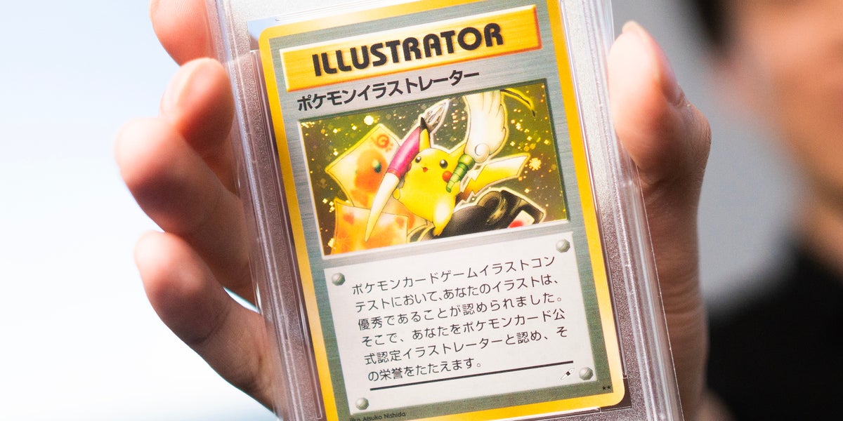 The world's most valuable Pokémon card, Pikachu Illustrator, sells for  $580,000