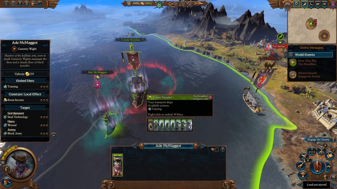 Ships at sea in Total War: Warhammer 3