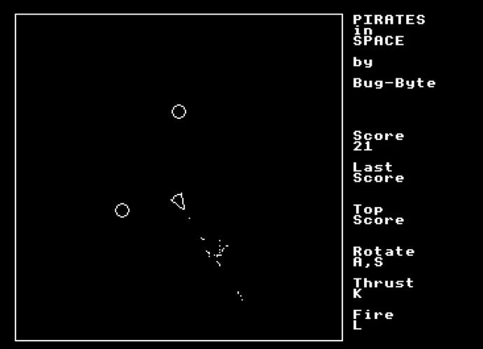 Pirates in Space, an Asteroids-like game