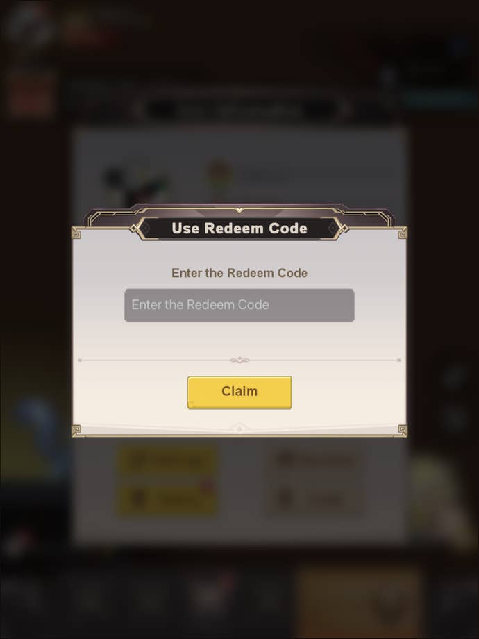 A screenshot from Pixel Heroes showing the game's codes page.