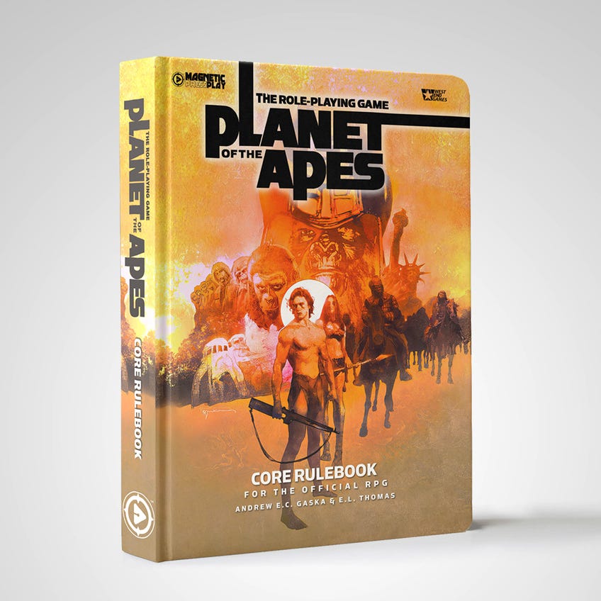 Planet of the Apes RPG core book mockup