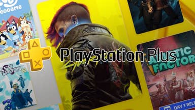 PlayStation Plus logo superimposed over artwork from some of the games joining PlayStation Plus Premium and Extra in July 2025.