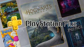 Image showing PlayStation Plus' Premium and Extra game additions for April 2025, with the PlayStation Plus logo overlaid.