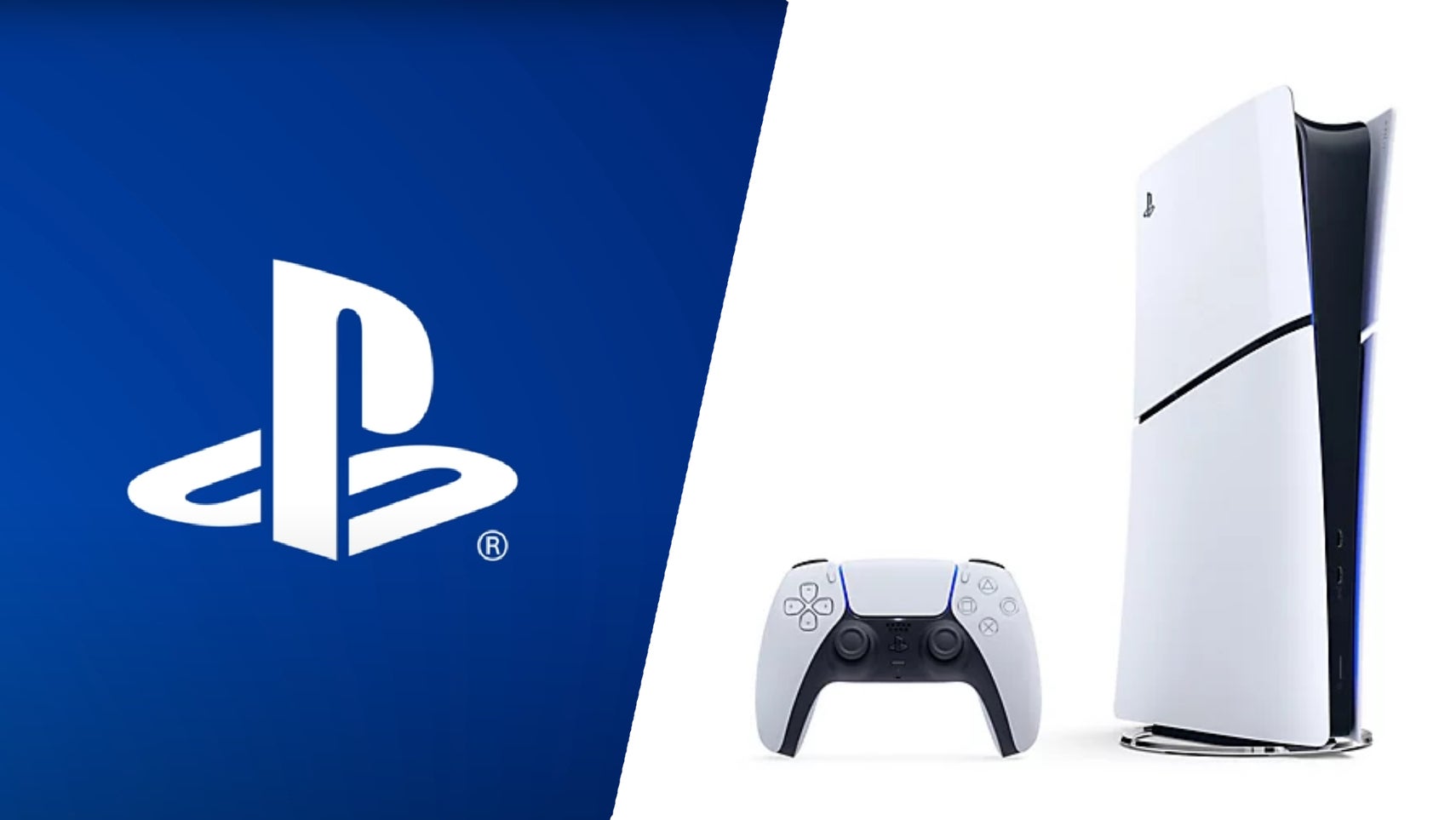 The PlayStation logo opposite a PS5. - 1