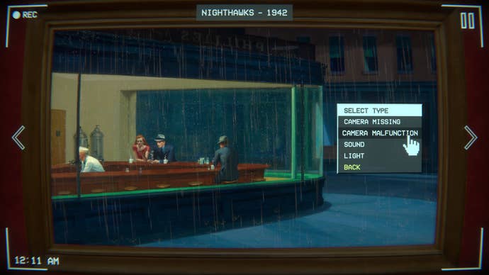 Edward Hopper's Nighthawks. But Spookier. In Please, Watch The Artwork.