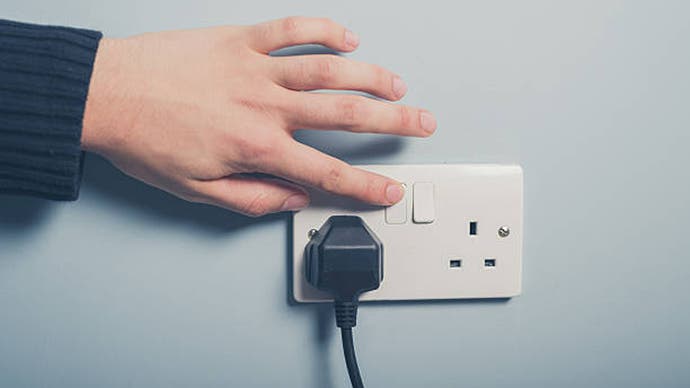 UK plug socket image.