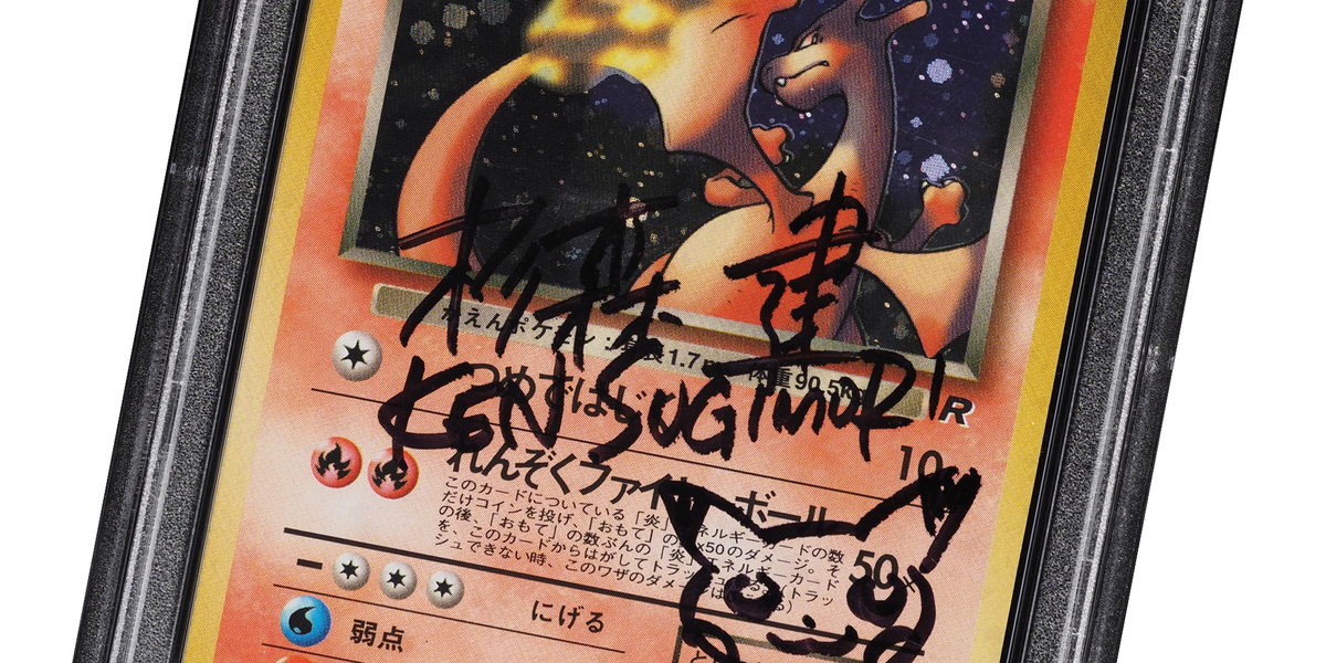 Shiny Charizard card signed by Pokmon co-creator Ken Sugimori sells for $13,000 | Dicebreaker Shiny Charizard card signed by Pokmon co-creator Ken Sugimori sells for $13,000 | Dicebreaker