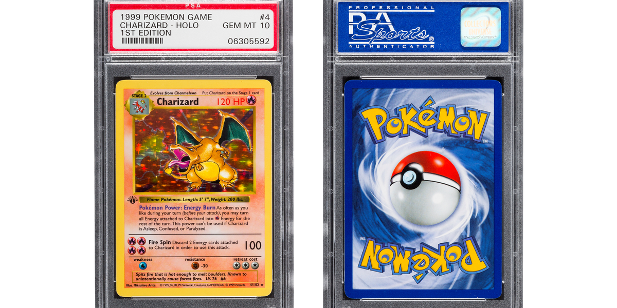 Another first edition shiny Charizard Pok mon card has sold for