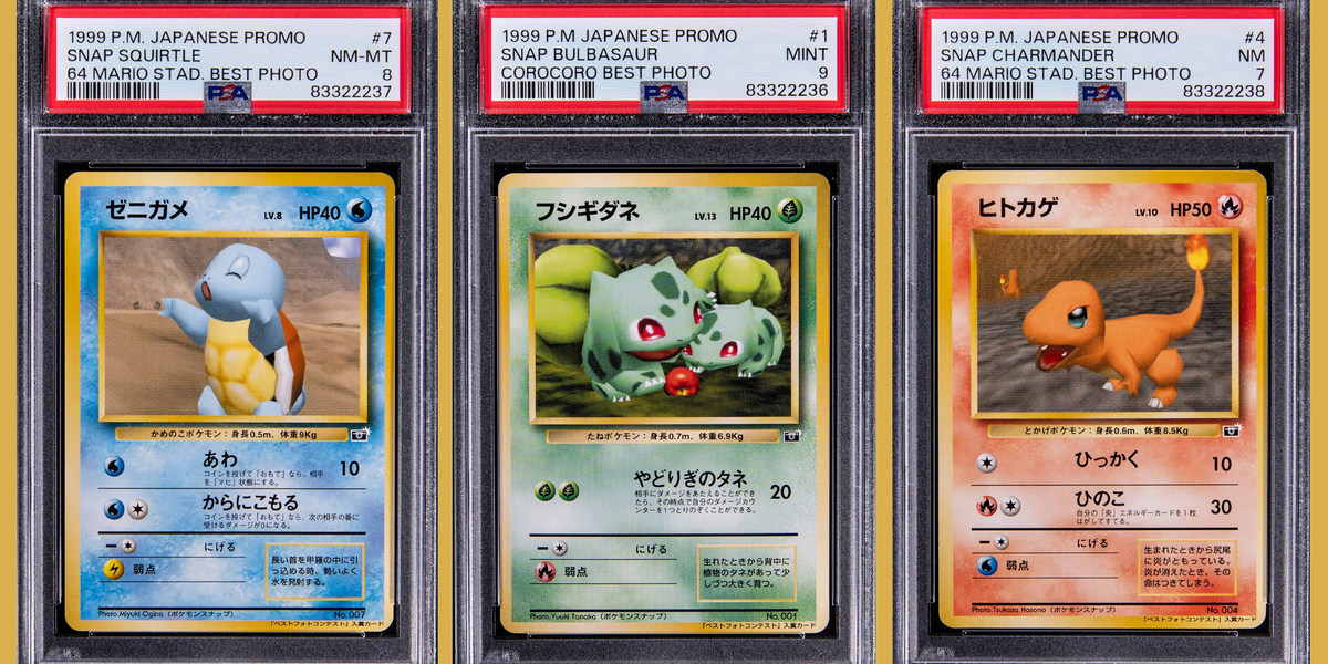 These Squirtle, Bulbasaur and Charmander cards won Pokmon Snap photo contests - and just sold for record sums | Dicebreaker These Squirtle, Bulbasaur and Charmander cards won Pokmon Snap photo contests - and just sold for record sums | Dicebreaker