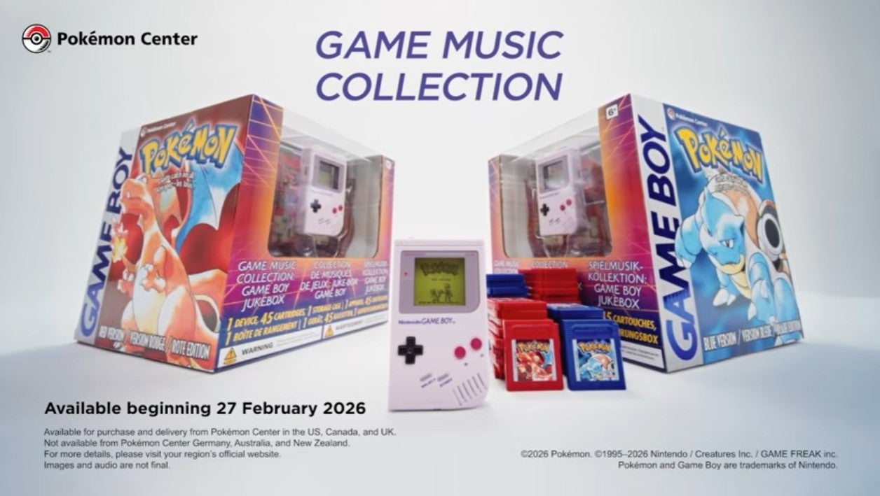 Produktová fotografie mini Game Boy hudebního přehrávače od Nintenda