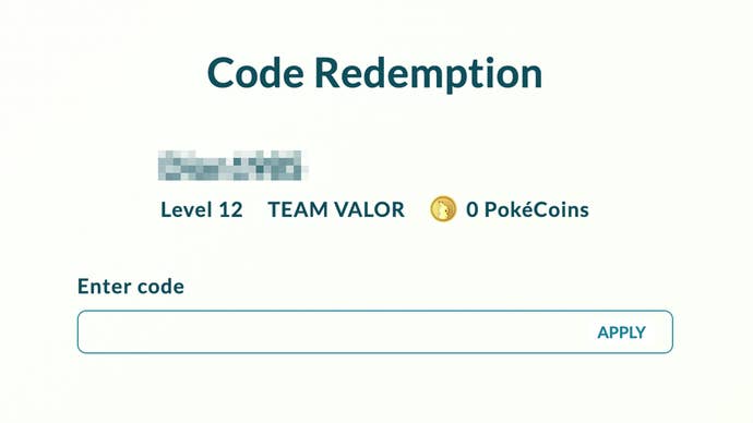 The website used to redeem codes in Pokemon Go.