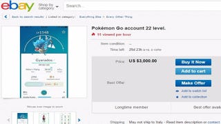Pokemon GO: finiscono su eBay i primi account di alto livello, prezzi fino a 3000$