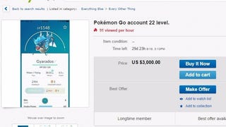 Pokemon GO: finiscono su eBay i primi account di alto livello, prezzi fino a 3000$