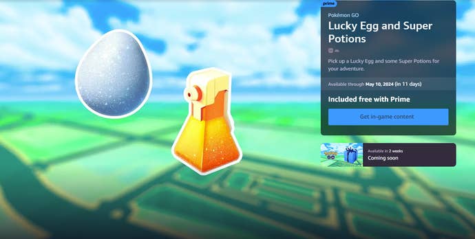 Lucky Egg and Super Potions screengrab from Amazon.
